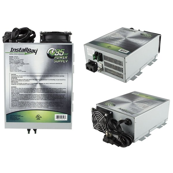 Installbay By Metra 35 Amp Power Supply With 4 Stage Smart Charger IBPS35